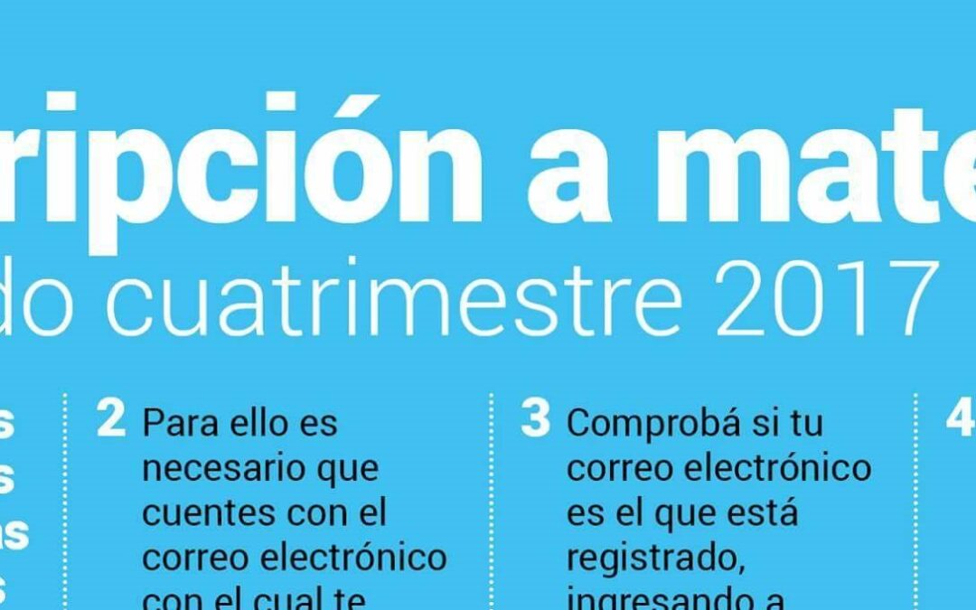 Inscripción a materias del segundo cuatrimestre