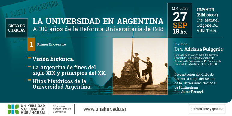 La Universidad en Argentina: A 100 años de la Reforma