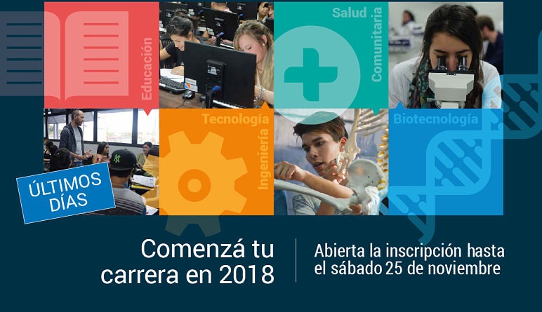 Inscripciones 2018: Últimos días