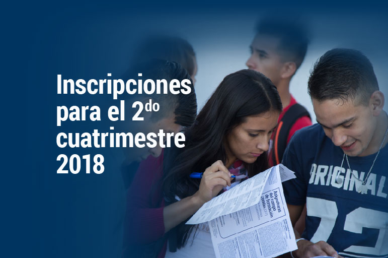 Inscripciones 2do cuatrimestre 2018