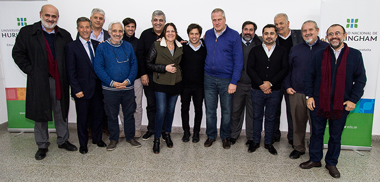 Reunión de rectores con el precandidato a gobernador Axel Kicillof