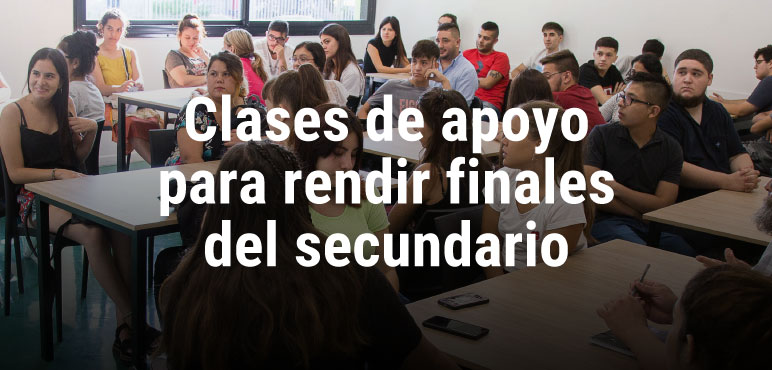 Clases de apoyo para rendir finales del secundario