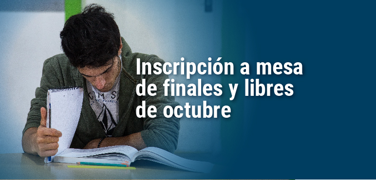 Inscripción a mesa de finales de octubre