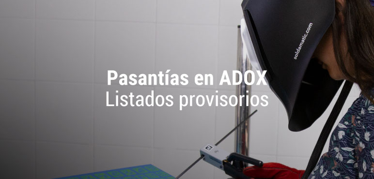 Listado provisorio de postulantes a pasantías en ADOX