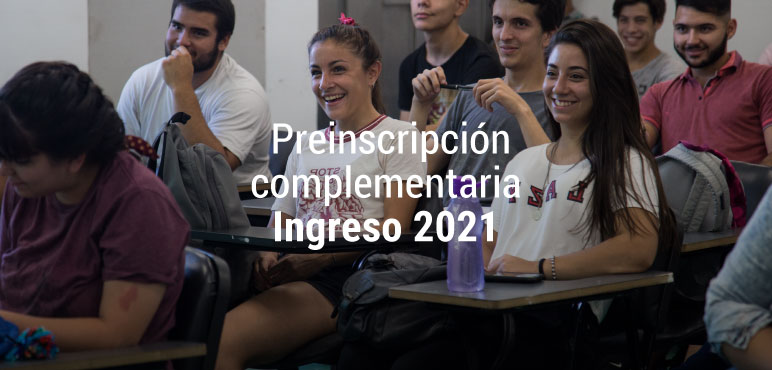 Preinscripción complementaria para ingreso 2021